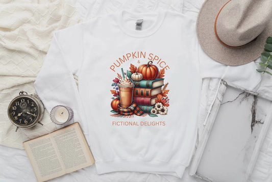 Pumpkin Spice & Fictional Delights Unisex Sweatshirt