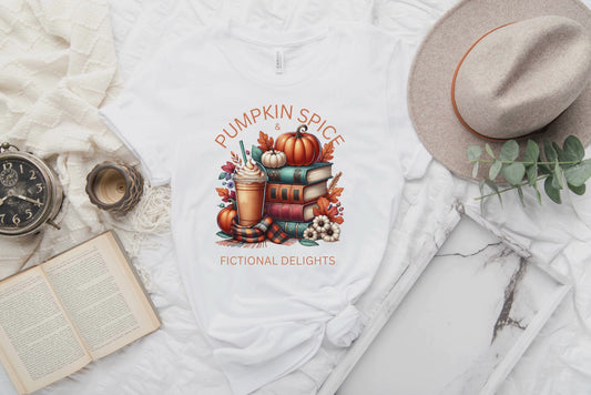 Pumpkin Spice & Fictional Delights Short-Sleeve Unisex T-Shirt