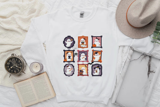 Ghost Teacher Picture Frame Sweatshirt