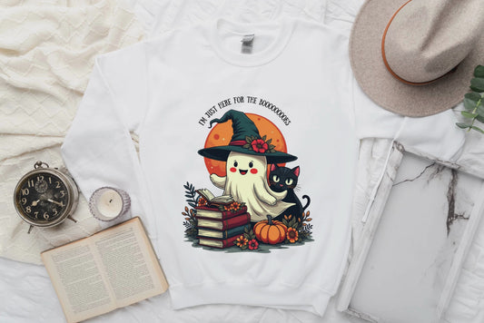 I'm Just Here For The Booooooooooks Ghost Sweatshirt