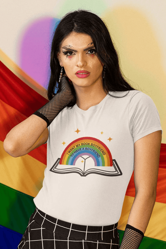 I Want My Book Boyfriend To Have a Boyfriend t-shirt - TBRaring