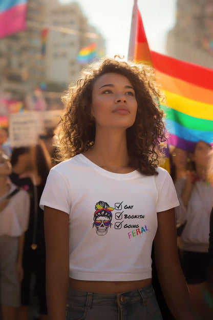 Gay, Bookish, Going Feral Women’s crop top - TBRaring