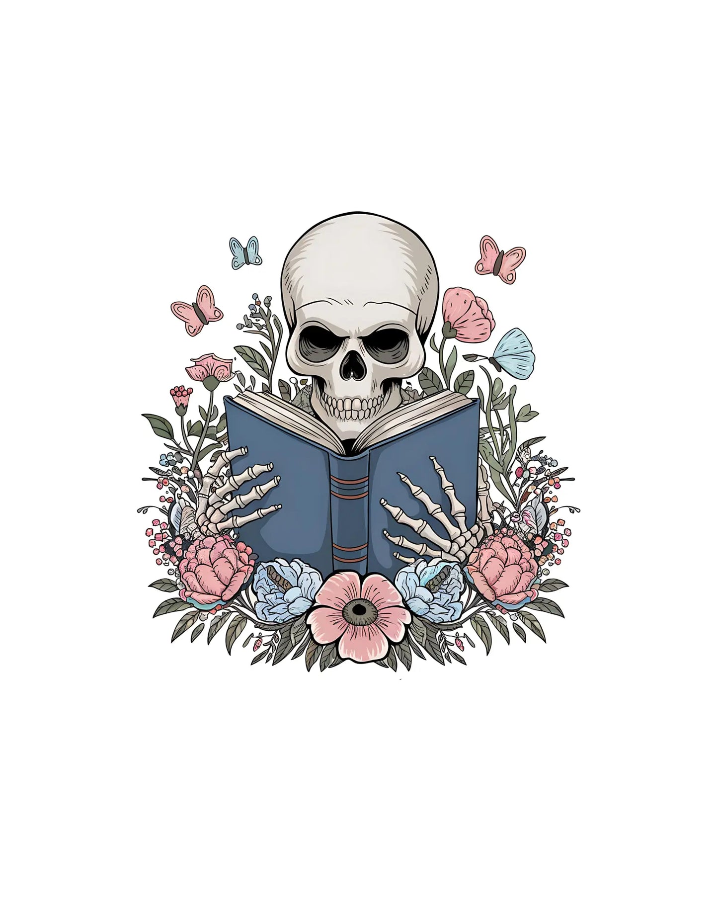 Bookish Shop Skeleton Reading Short - Sleeve Unisex T-Shirt - TBRaring
