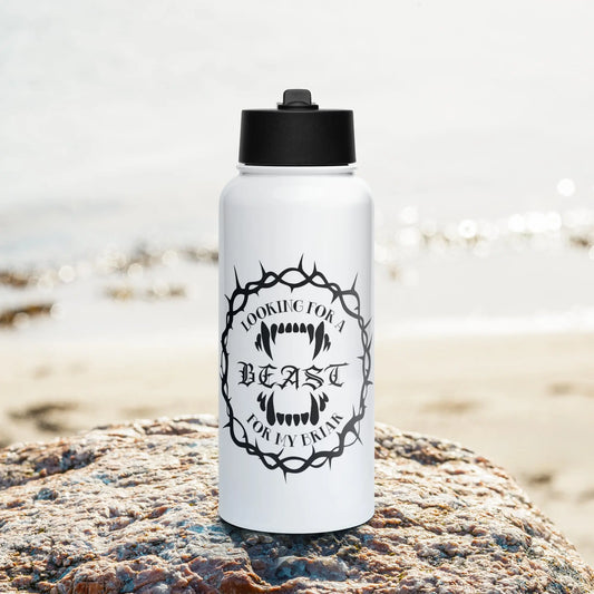 Bookish Shop "Looking For a Beast For My Briar" Stainless steel water bottle with a straw lid - TBRaring