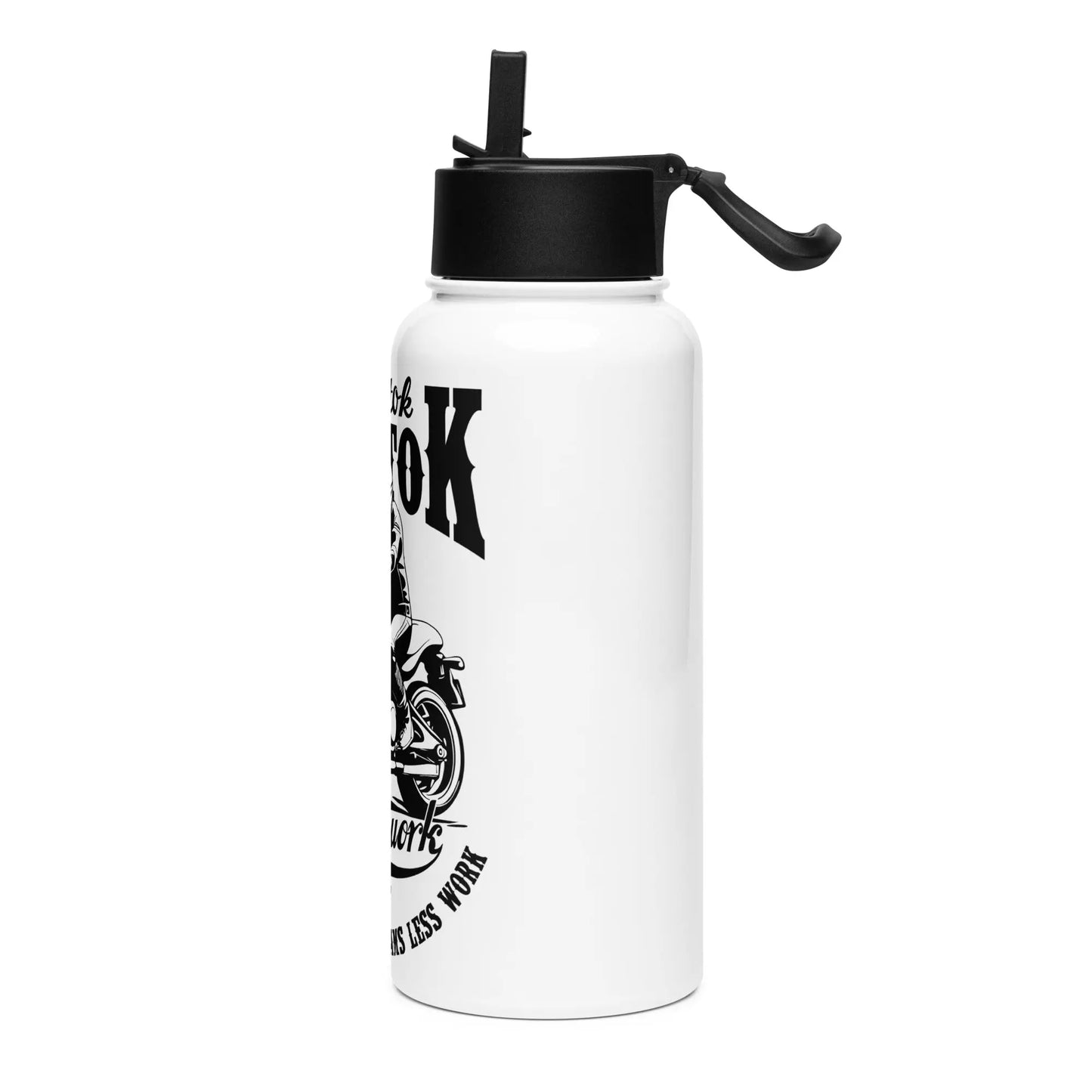 "Booktok Biketok Teamwork" Stainless steel water bottle from our bookish shop - TBRaring