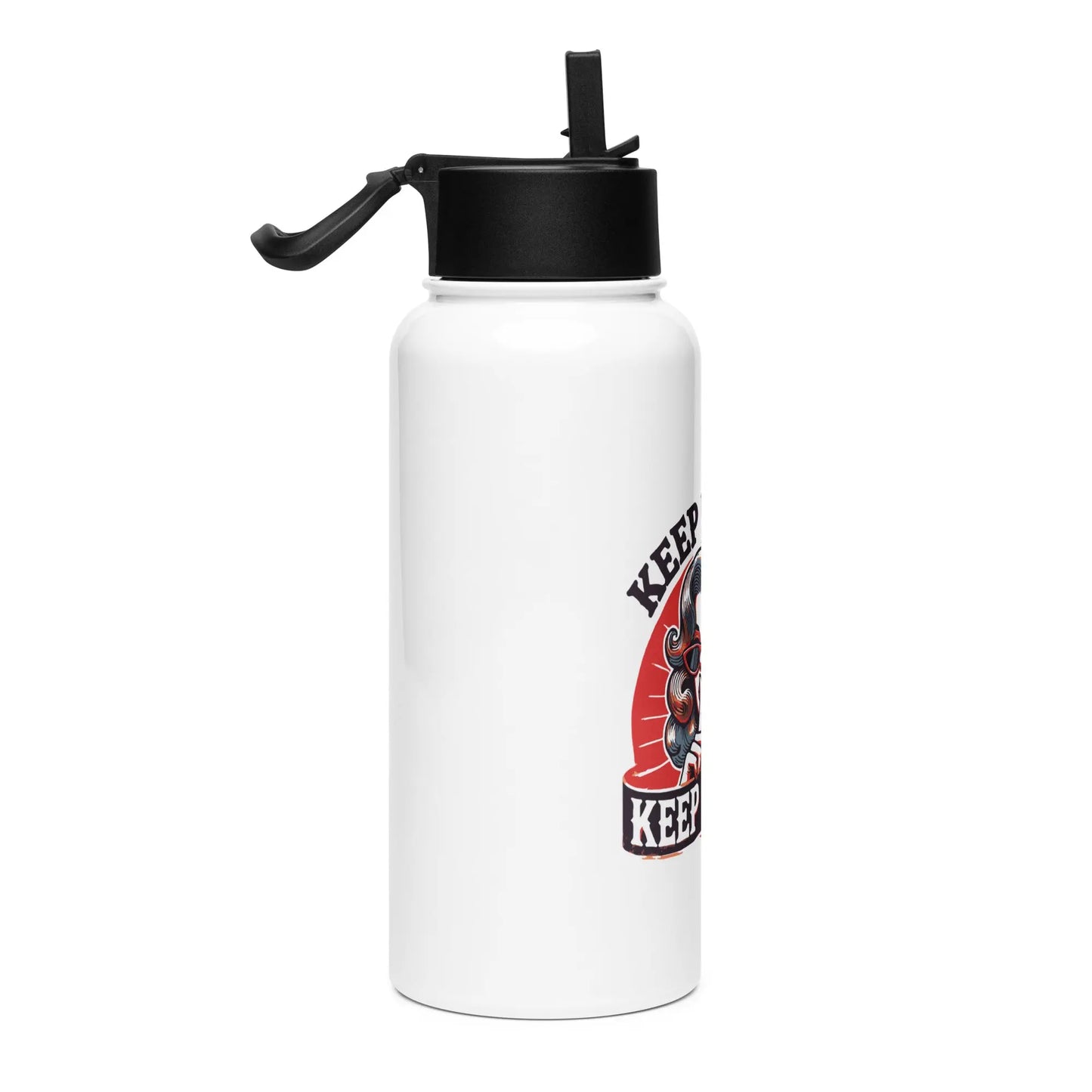 "Keep it Cute or Keep it Mute I'm Reading" Stainless steel water bottle with a straw lid Bookish Merch - TBRaring