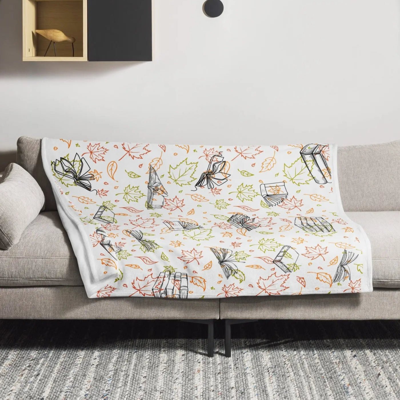 Fall Bookish Throw Blanket - TBRaring