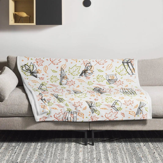 Fall Bookish Throw Blanket - TBRaring