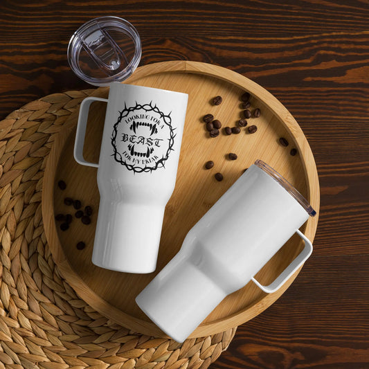 "Looking For a Beast For My Briar" Bookish Goods Tumbler with a handle - TBRaring
