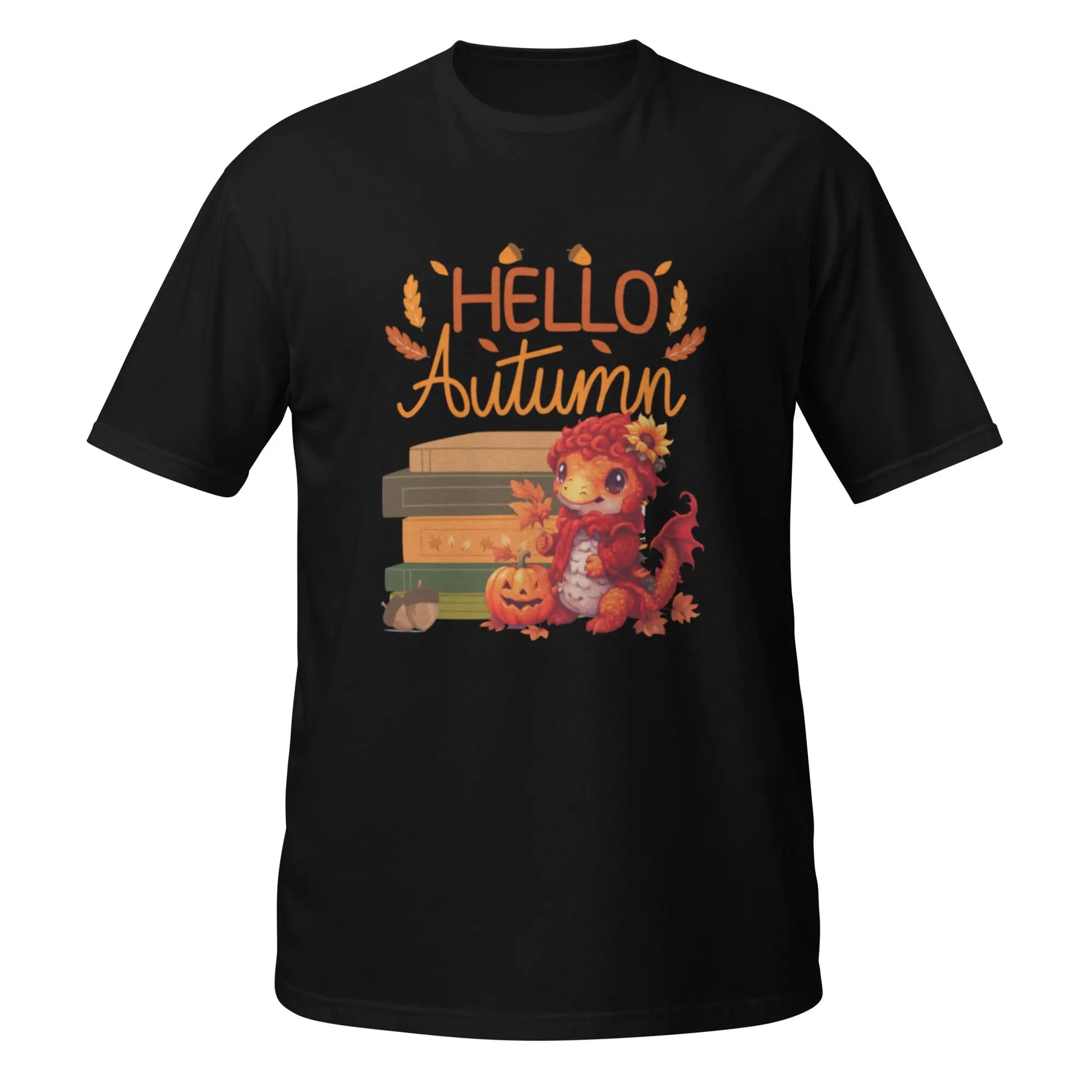 Hello Autumn Book Dragon Short - Sleeve Unisex T-Shirt - TBRaring