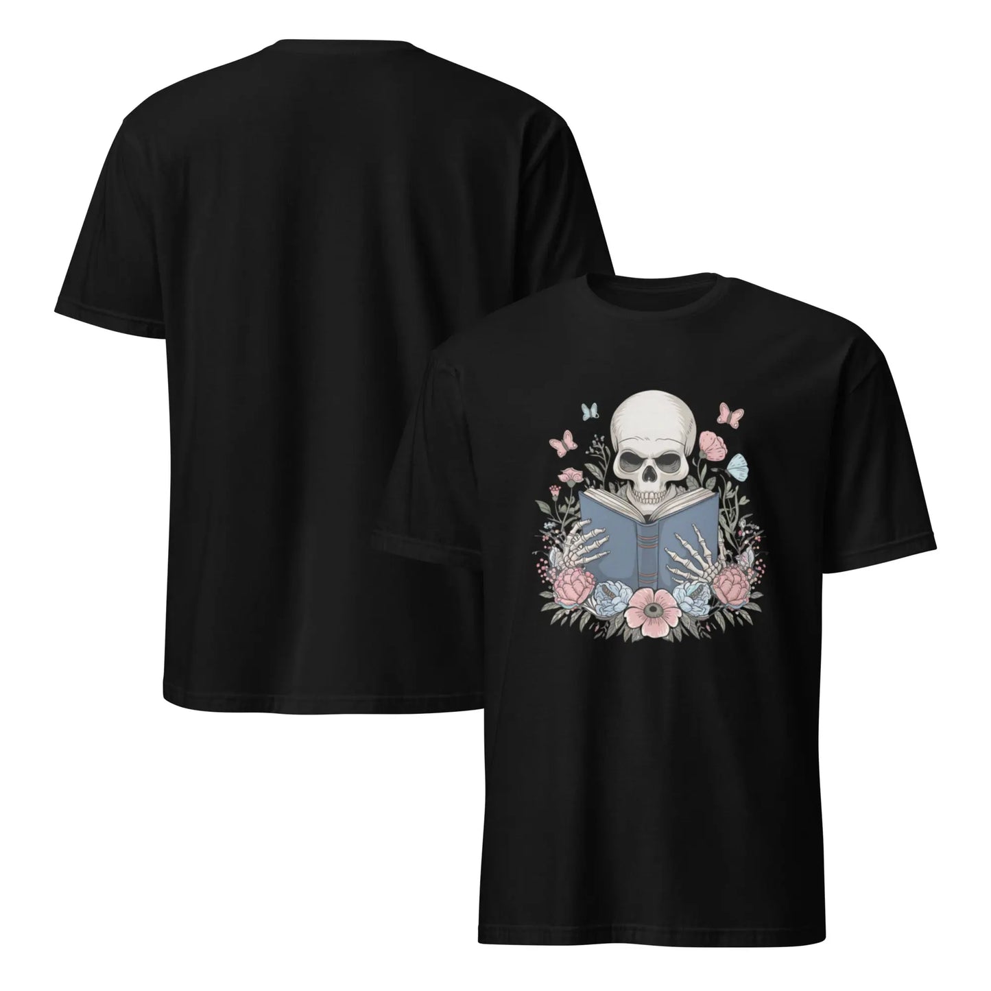 Bookish Shop Skeleton Reading Short - Sleeve Unisex T-Shirt - TBRaring