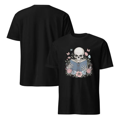 Bookish Shop Skeleton Reading Short - Sleeve Unisex T-Shirt - TBRaring