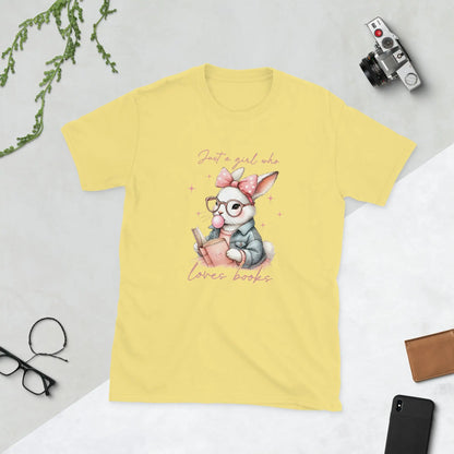 Bookish Shop "Just a Girl Who Loves Books" Short - Sleeve Unisex T-Shirt - TBRaring