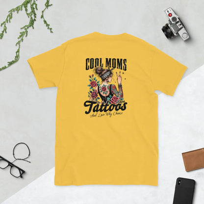 "Cool Moms Have Tattoos and Love Why Choose" Short - Sleeve Unisex Bookishly T-Shirt - TBRaring