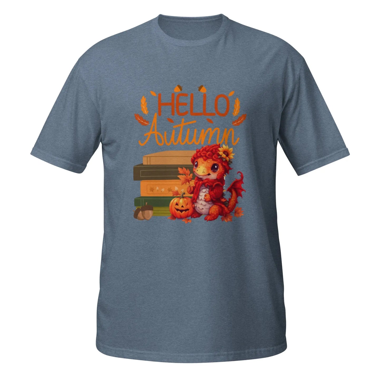 Hello Autumn Book Dragon Short - Sleeve Unisex T-Shirt - TBRaring