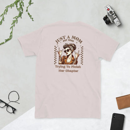 "Just a Mom Over Here Trying to Finish her Chapter" Short - Sleeve Unisex Bookishly T-Shirt - TBRaring