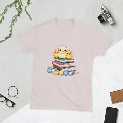 3 Chicks on Books Short - Sleeve Unisex T-Shirt - TBRaring