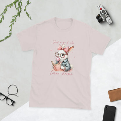 Bookish Shop "Just a Girl Who Loves Books" Short - Sleeve Unisex T-Shirt - TBRaring