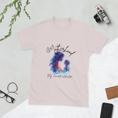 "Motherhood My Favorite Adventure" Short - Sleeve Unisex Bookishly T-Shirt - TBRaring