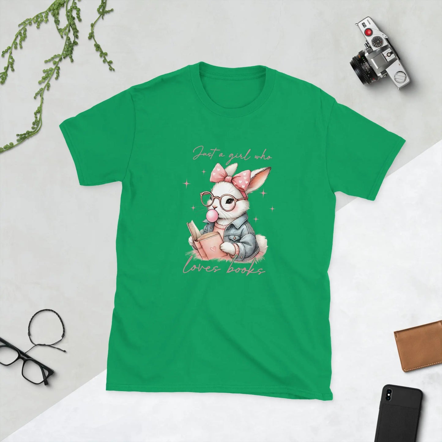 Bookish Shop "Just a Girl Who Loves Books" Short - Sleeve Unisex T-Shirt - TBRaring