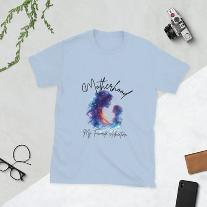 "Motherhood My Favorite Adventure" Short - Sleeve Unisex Bookishly T-Shirt - TBRaring