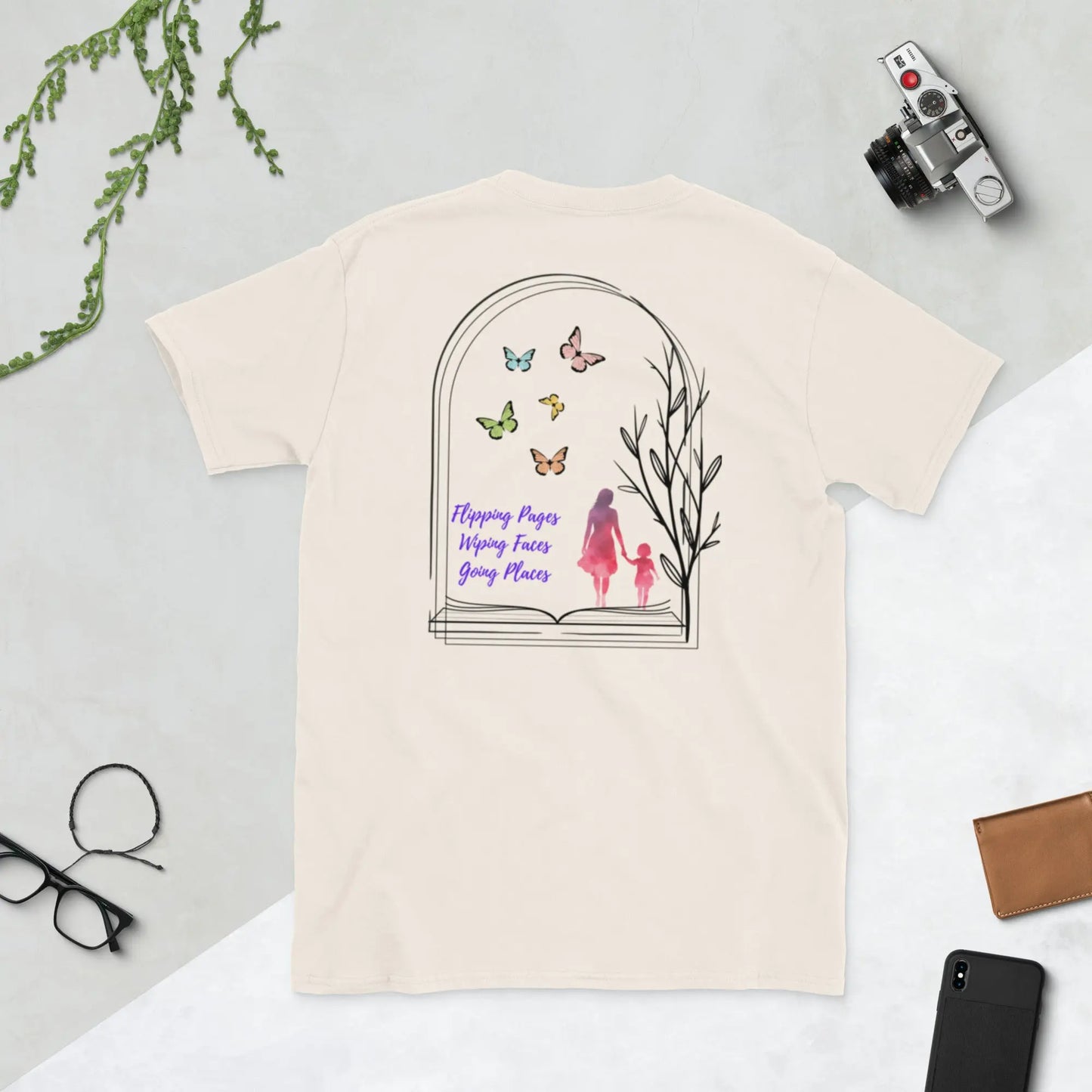 "Flipping Pages Wiping Faces Going Places" Short - Sleeve Unisex Bookishly T-Shirt - TBRaring
