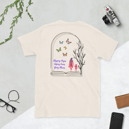 "Flipping Pages Wiping Faces Going Places" Short - Sleeve Unisex Bookishly T-Shirt - TBRaring