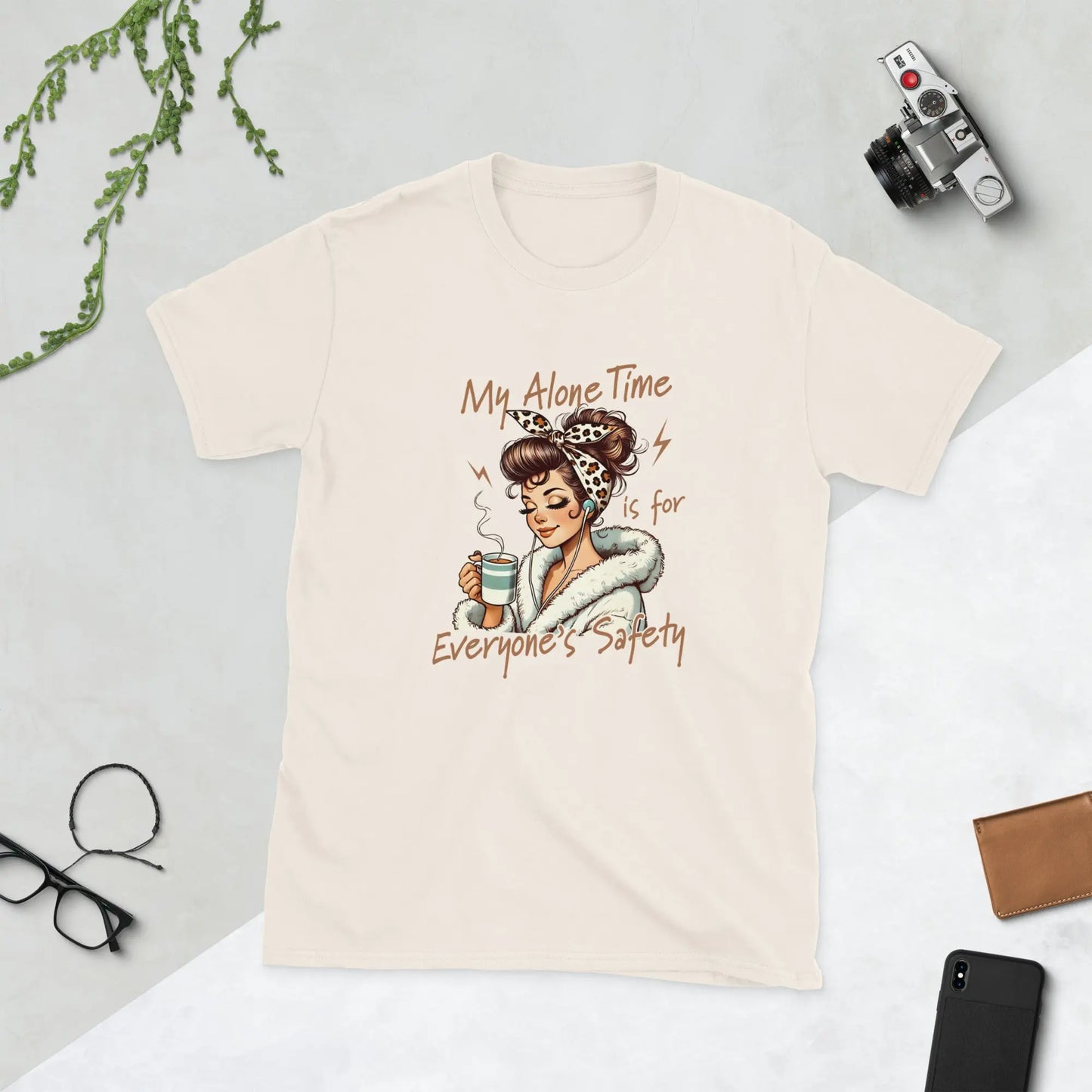 "My Alone Time is for Everyones Safety" Short - Sleeve Unisex Bookishly T-Shirt - TBRaring