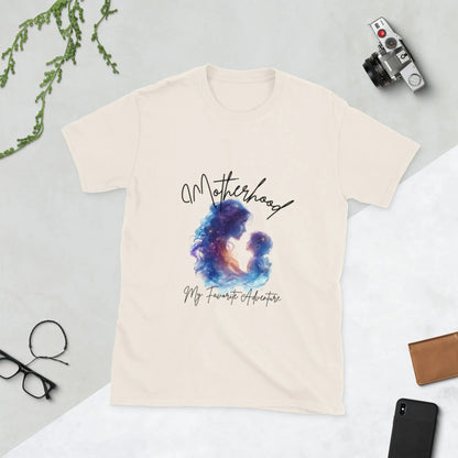 "Motherhood My Favorite Adventure" Short - Sleeve Unisex Bookishly T-Shirt - TBRaring