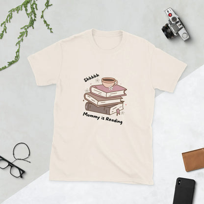 "Shhhh Mommy is Reading" Short - Sleeve Unisex Bookishly T-Shirt - TBRaring