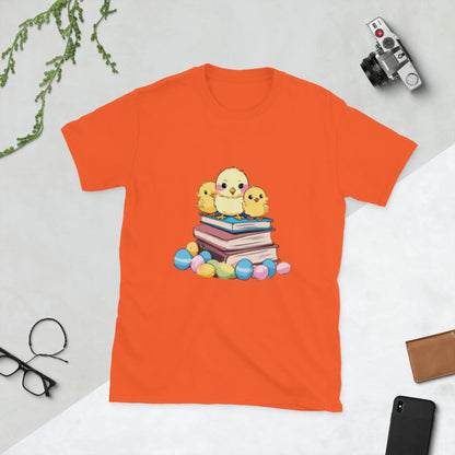 3 Chicks on Books Short - Sleeve Unisex T-Shirt - TBRaring