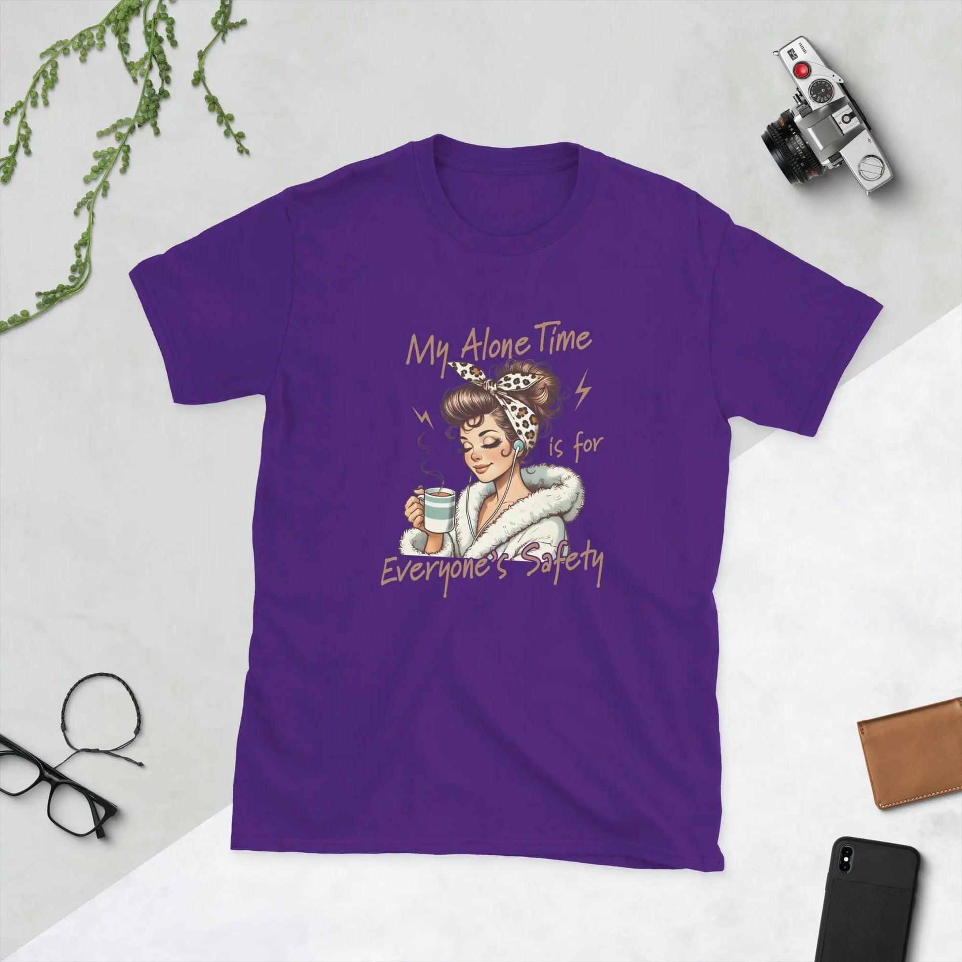 "My Alone Time is for Everyones Safety" Short - Sleeve Unisex Bookishly T-Shirt - TBRaring