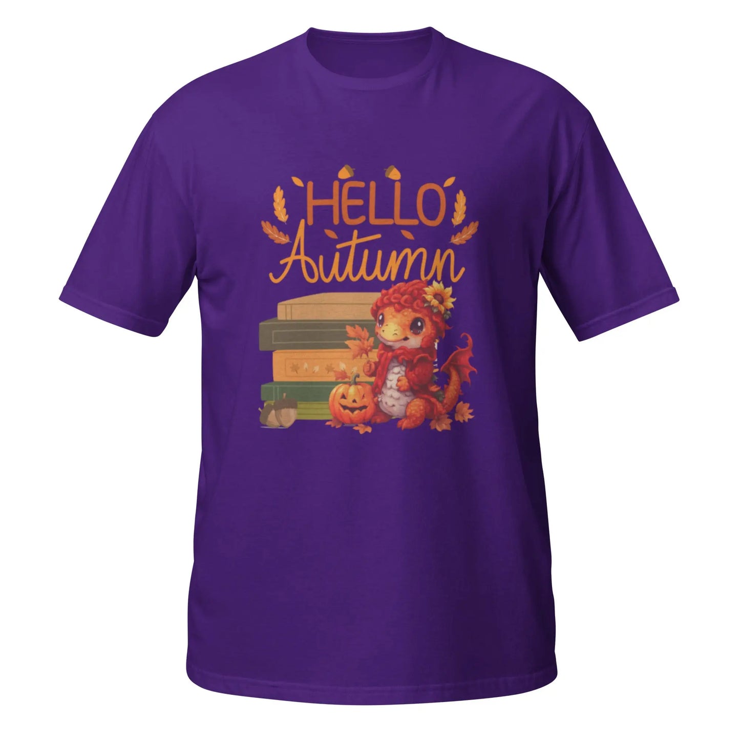 Hello Autumn Book Dragon Short - Sleeve Unisex T-Shirt - TBRaring
