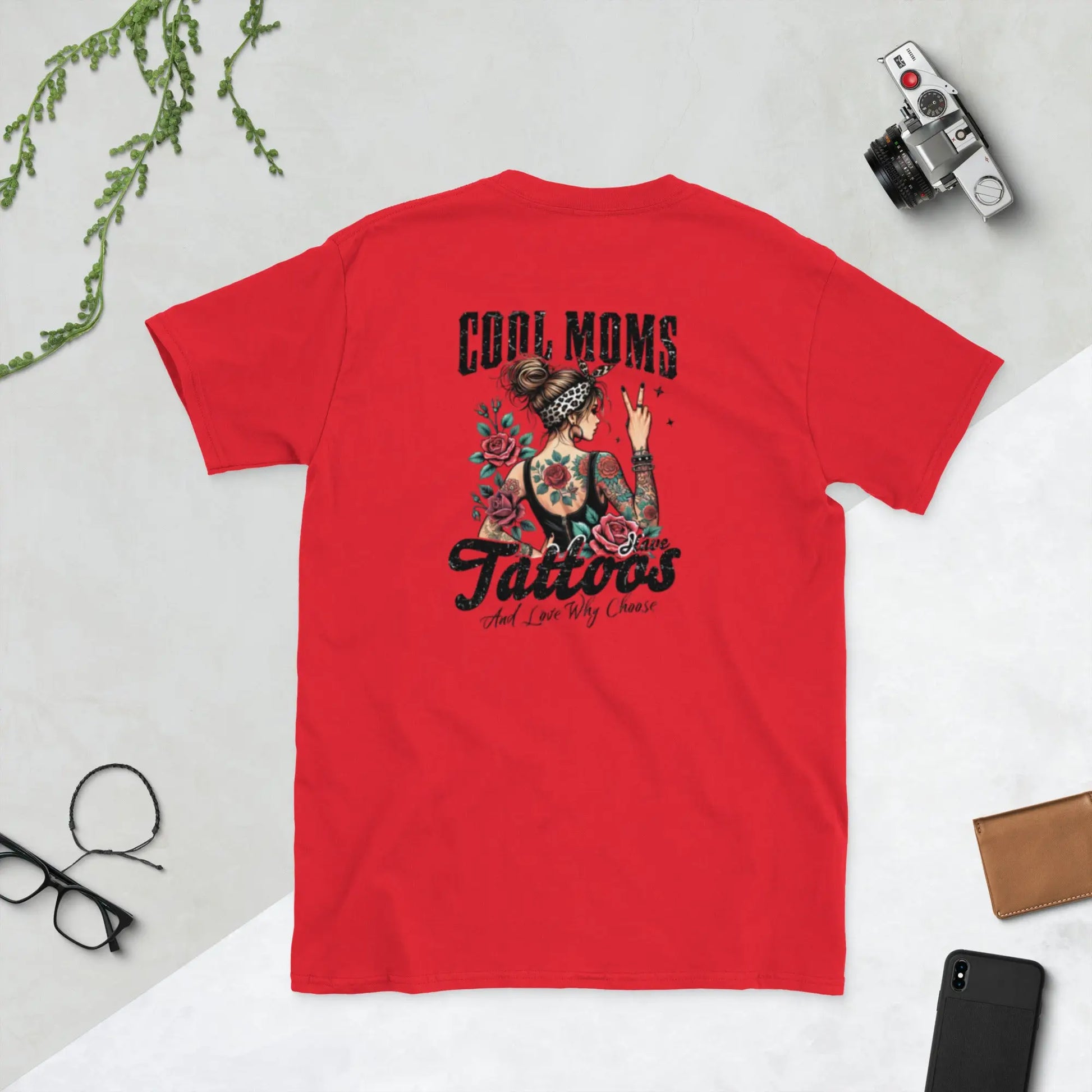 "Cool Moms Have Tattoos and Love Why Choose" Short - Sleeve Unisex Bookishly T-Shirt - TBRaring