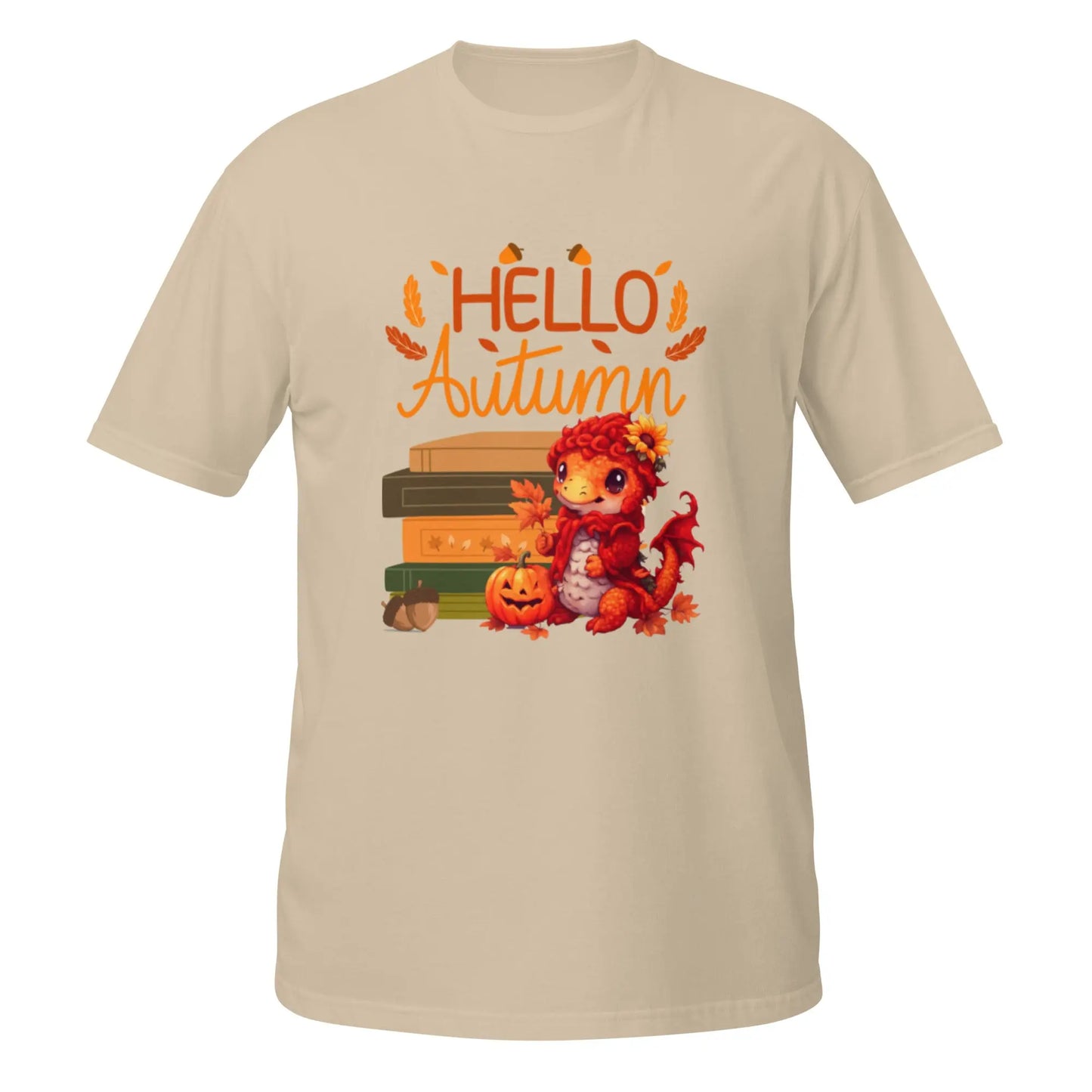 Hello Autumn Book Dragon Short - Sleeve Unisex T-Shirt - TBRaring