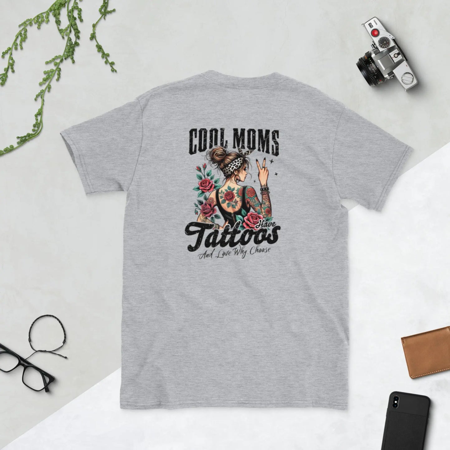 "Cool Moms Have Tattoos and Love Why Choose" Short - Sleeve Unisex Bookishly T-Shirt - TBRaring