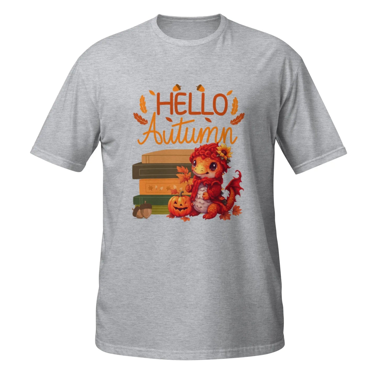 Hello Autumn Book Dragon Short - Sleeve Unisex T-Shirt - TBRaring