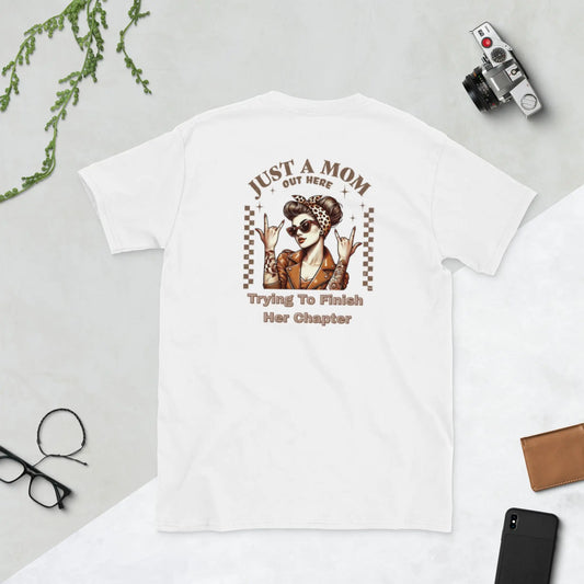 "Just a Mom Over Here Trying to Finish her Chapter" Short - Sleeve Unisex Bookishly T-Shirt - TBRaring