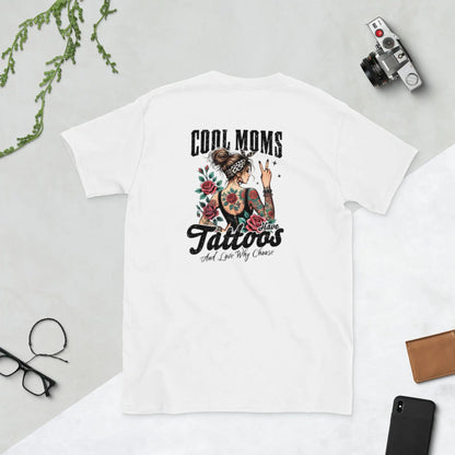 "Cool Moms Have Tattoos and Love Why Choose" Short - Sleeve Unisex Bookishly T-Shirt - TBRaring