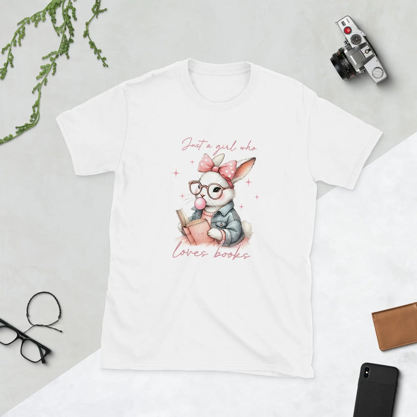 Bookish Shop "Just a Girl Who Loves Books" Short - Sleeve Unisex T-Shirt - TBRaring
