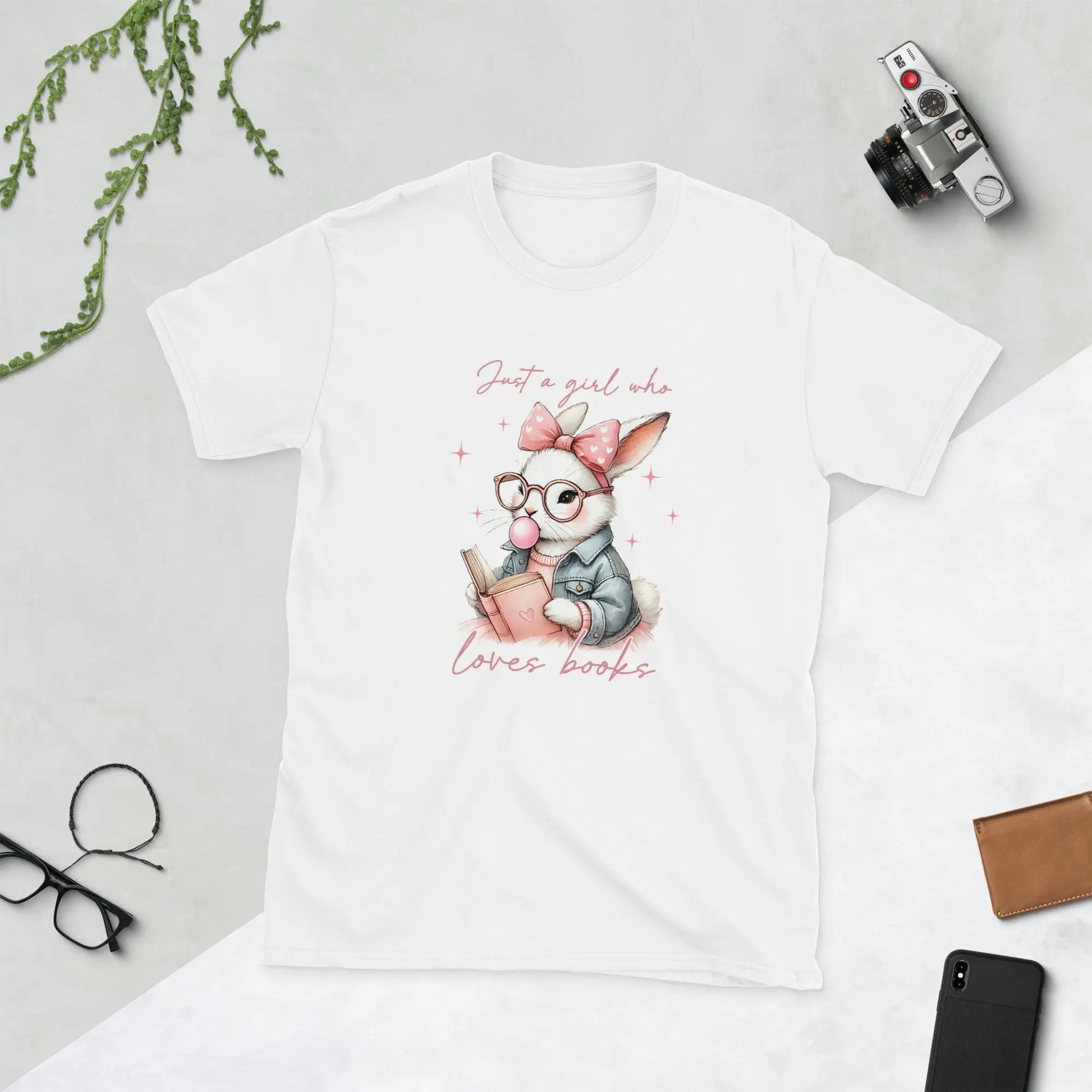 Bookish Shop "Just a Girl Who Loves Books" Short - Sleeve Unisex T-Shirt - TBRaring