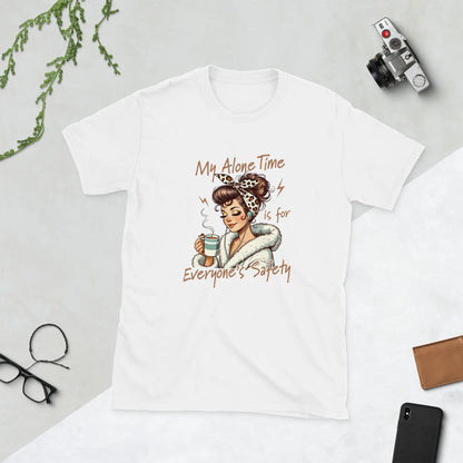 "My Alone Time is for Everyones Safety" Short - Sleeve Unisex Bookishly T-Shirt - TBRaring