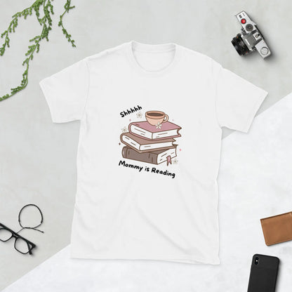 "Shhhh Mommy is Reading" Short - Sleeve Unisex Bookishly T-Shirt - TBRaring