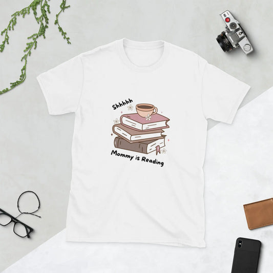 "Shhhh Mommy is Reading" Short - Sleeve Unisex Bookishly T-Shirt - TBRaring