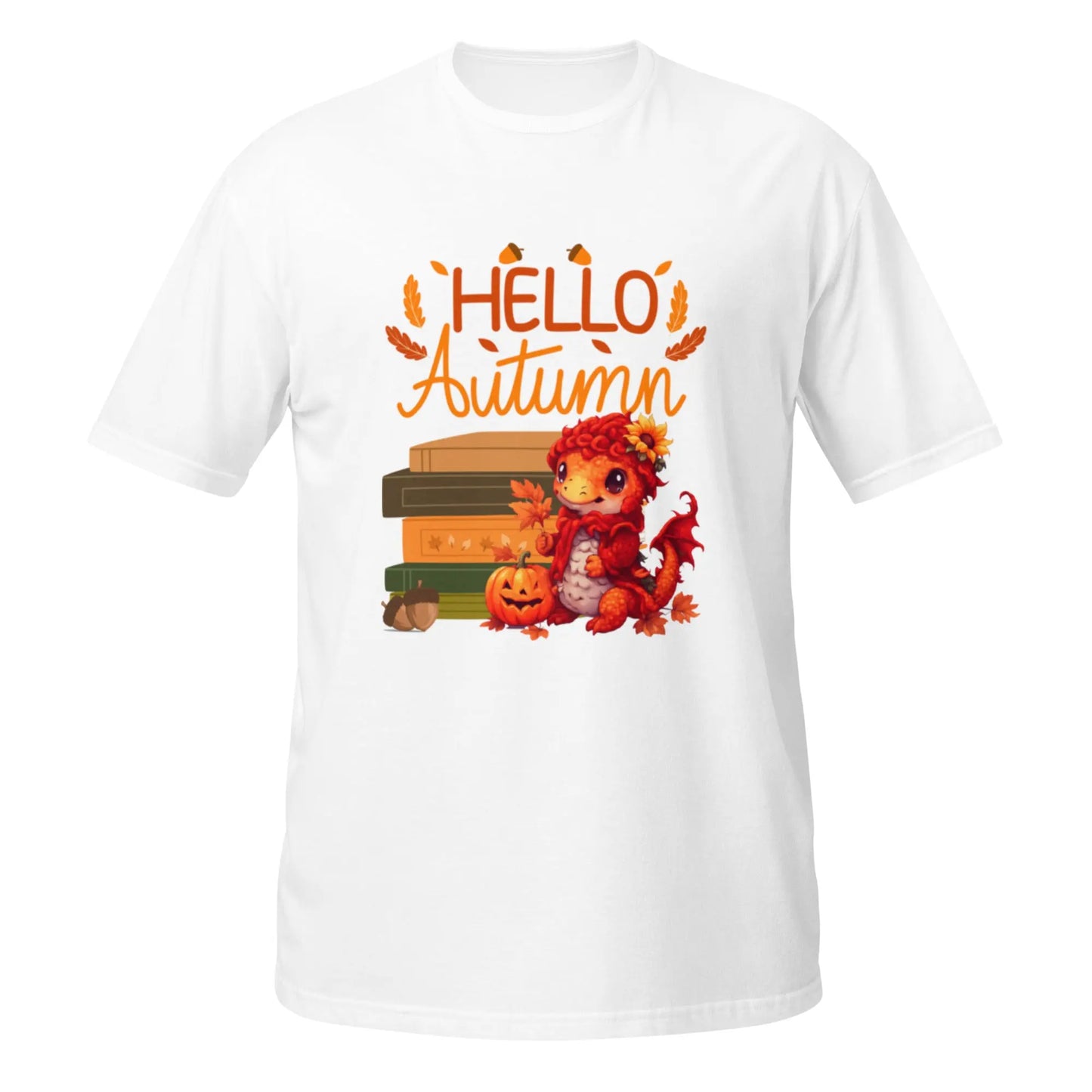 Hello Autumn Book Dragon Short - Sleeve Unisex T-Shirt - TBRaring