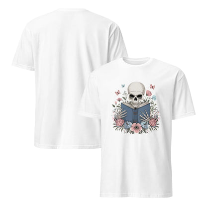 Bookish Shop Skeleton Reading Short - Sleeve Unisex T-Shirt - TBRaring