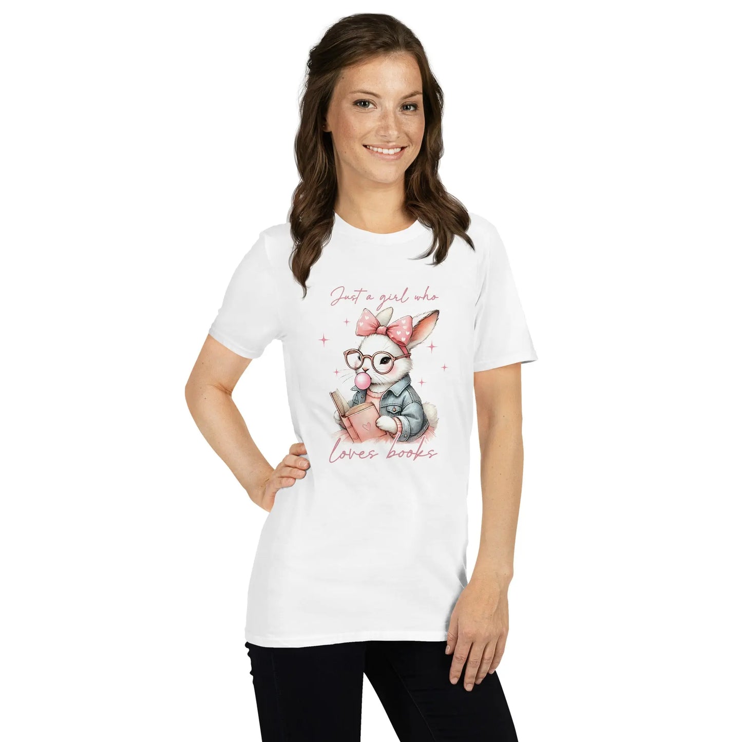 Bookish Shop "Just a Girl Who Loves Books" Short - Sleeve Unisex T-Shirt - TBRaring