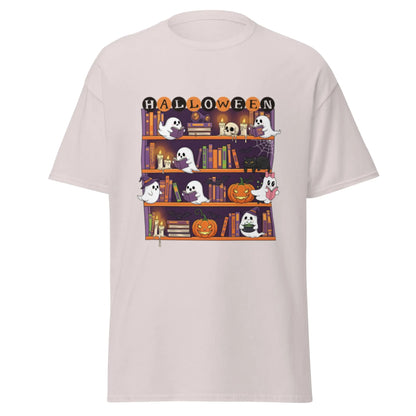 Ghost Halloween Bookcase classic tee - TBRaring
