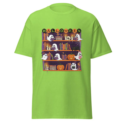 Ghost Halloween Bookcase classic tee - TBRaring