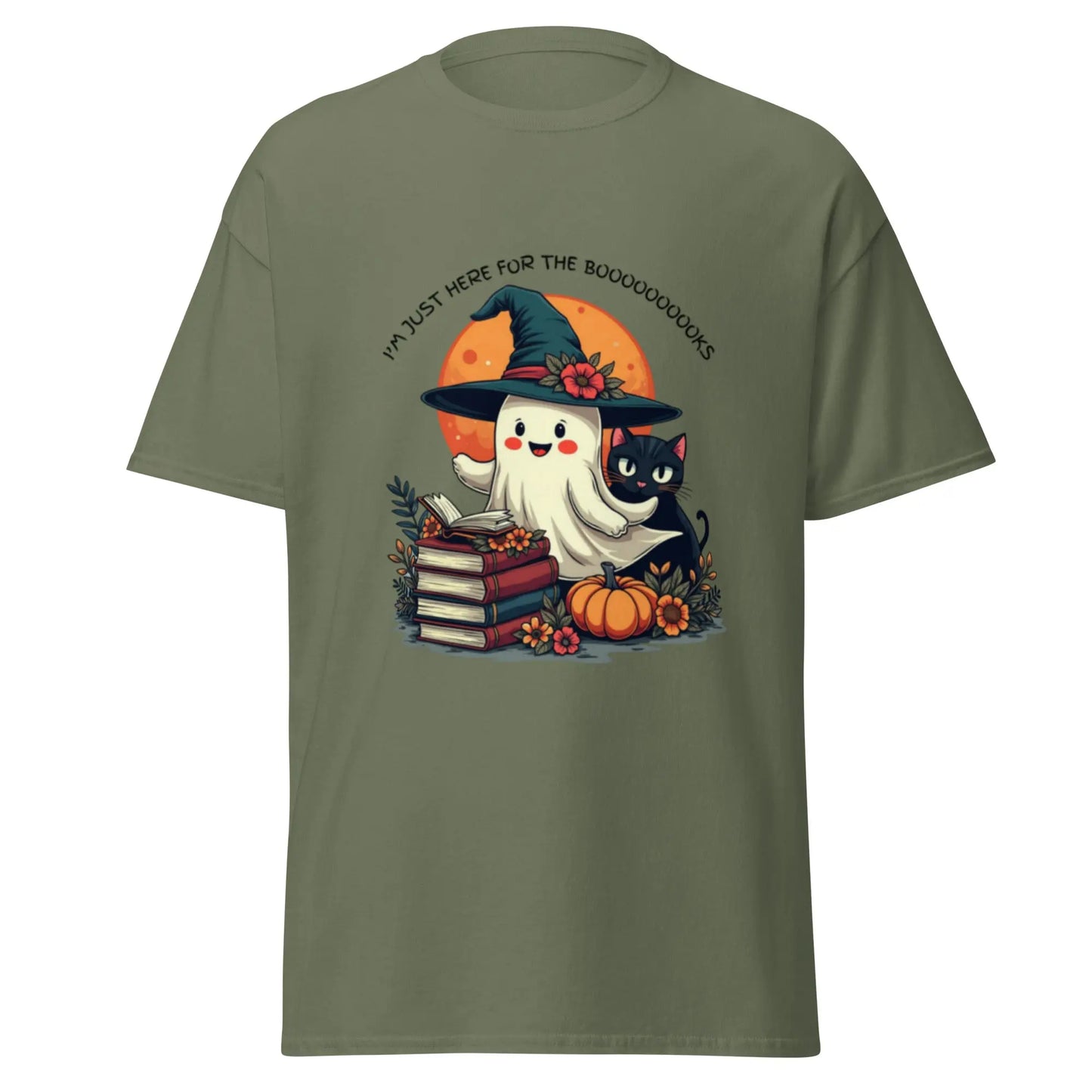 I'm Just Here For The Booooooooooooks Ghost classic tee - TBRaring